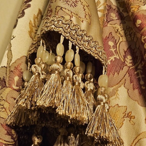 RARE CROSCILL OLIMPIA FLORAL FLOWER 110"x17" PRIMA VALANCE WINDOW TREATMENT - Picture 8 of 14